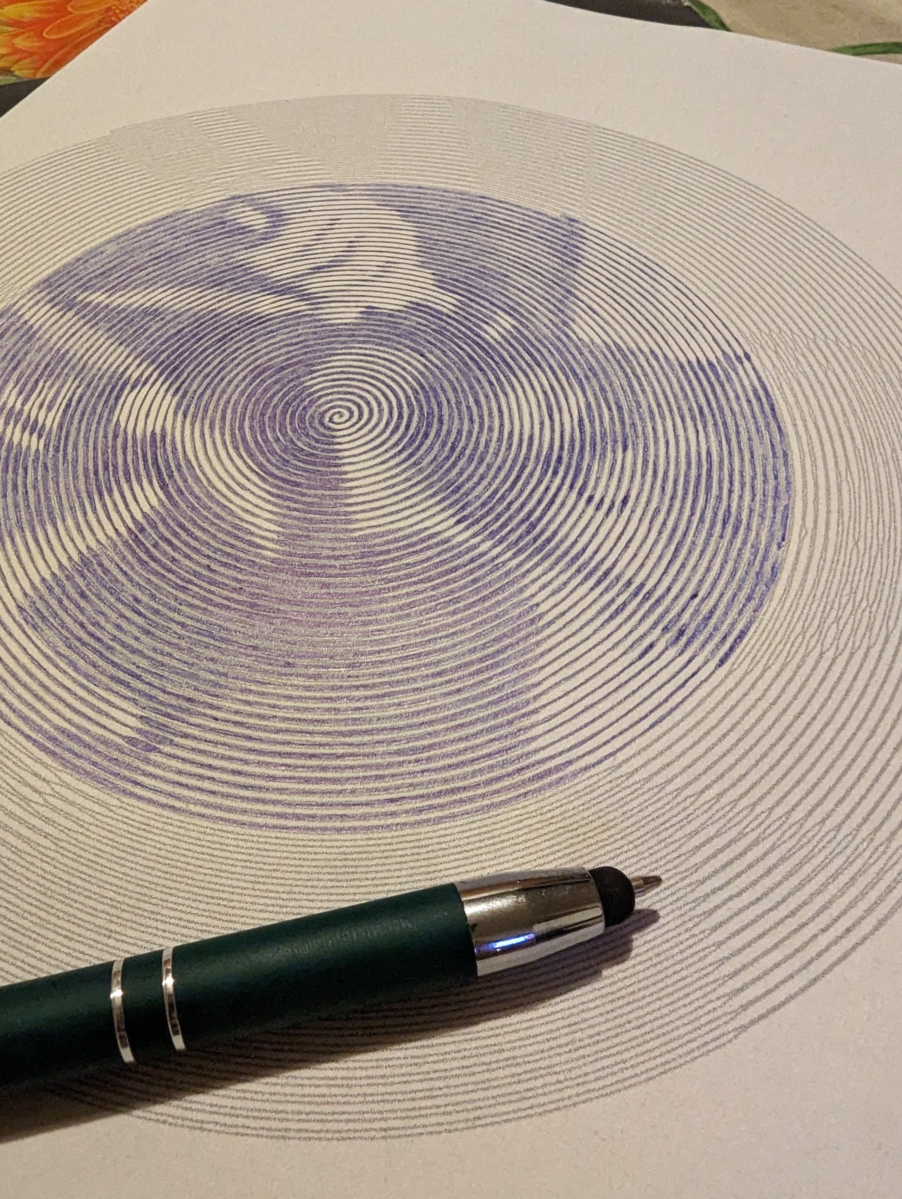 spirale su carta quasi finita