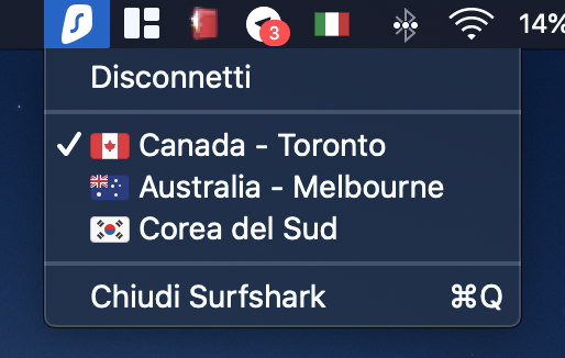 Menù veloce taskbar